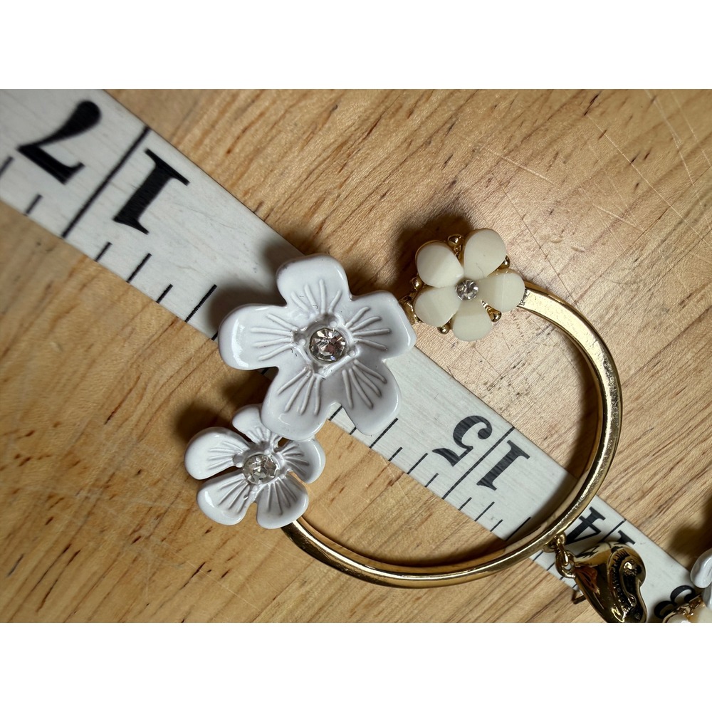 Floral Y2K Coquette Cottagecore Hoop Earrings from Juicy Couture - Picture 7 of 9